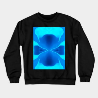 Blue Shades Abstract Marble Pattern Crewneck Sweatshirt